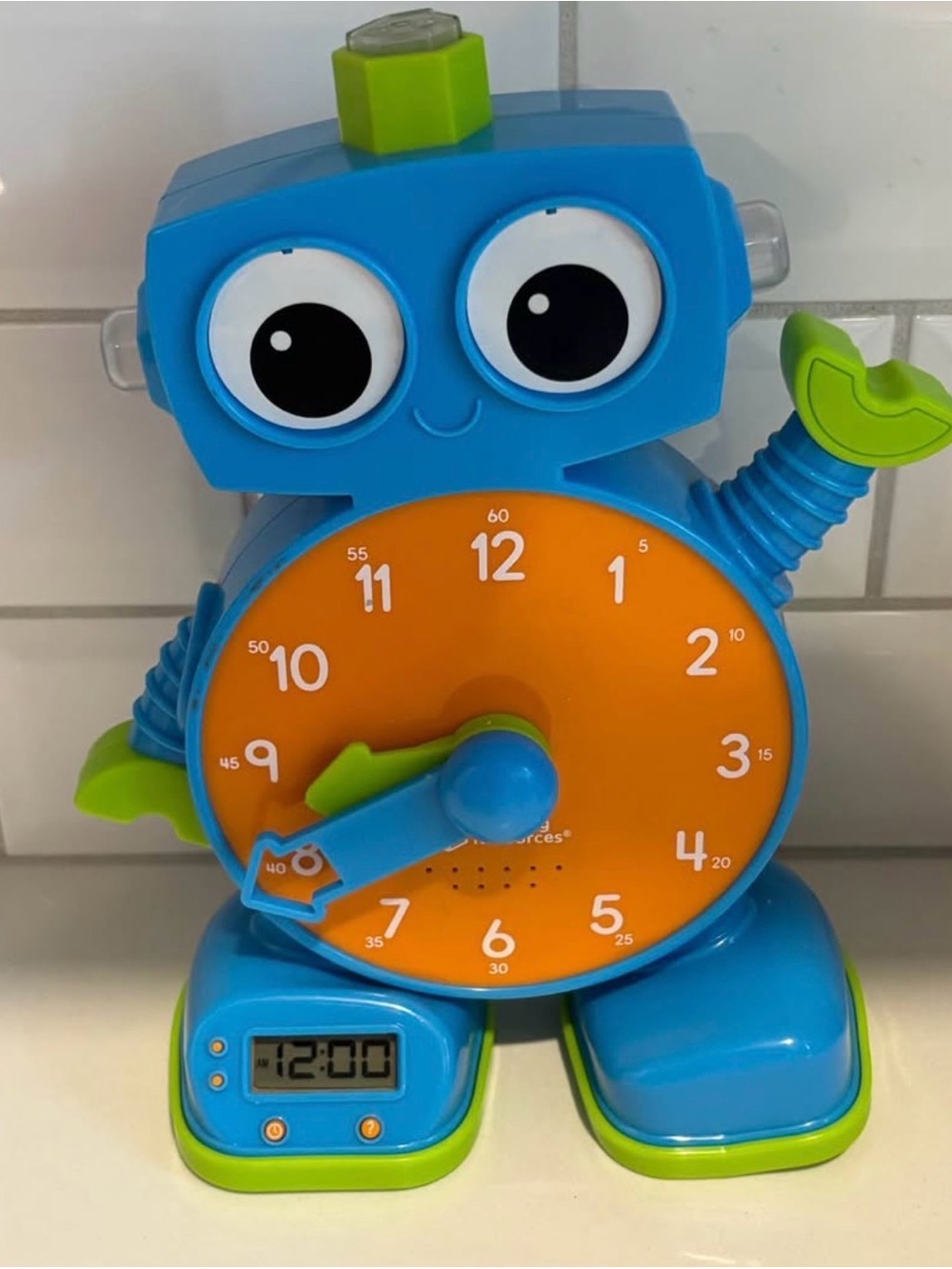 Learning Resources Tock The Learning Clock Robot blue